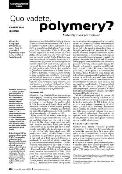 Quo vadete, polymery?: Materiály z velkých molekul