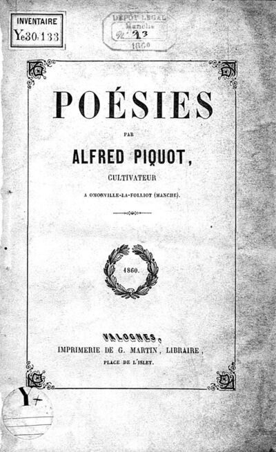 Poésies, par Alfred Picot