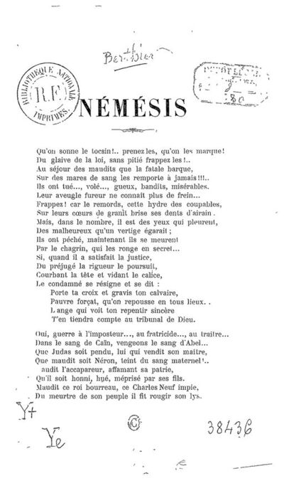 Némésis / [signé E. Berthier]