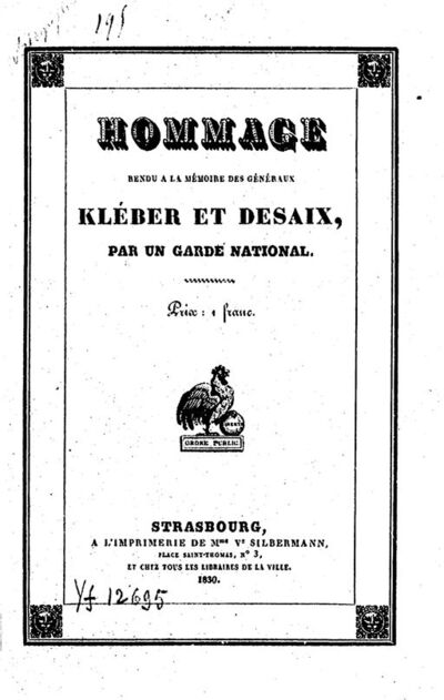 Journal de voyage du Général Desaix, Suisse et Italie (1797