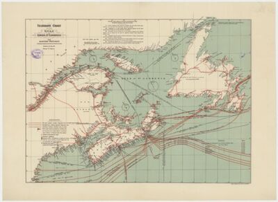 [Telegraph chart of the gulf and lower Saint Lawrence and maritime provinces] / delineated under the direction of Hon P. Fortin ; by L.N. Dufresne, of the CLD Québec