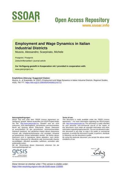 Employment and Wage Dynamics in Italian Industrial Districts