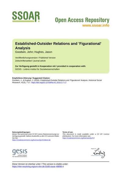 Established-Outsider Relations and 'Figurational' AnalysisEtablierte-Außenseiter-Beziehungen und 'Figurations'-Analyse