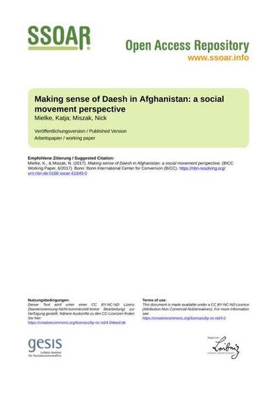 Making sense of Daesh in Afghanistan: a social movement perspective