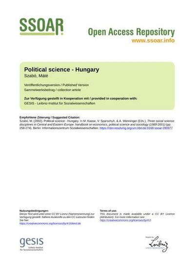 Political science - Hungary