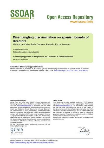 Disentangling discrimination on spanish boards of directors