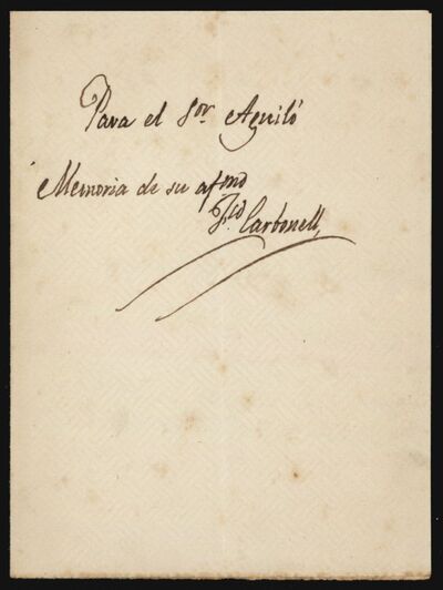 Aplec de correspondència rebuda de Francisco Carbonell. 1858-1860