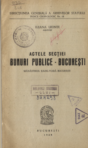 Actele secției Bunuri Publice - București