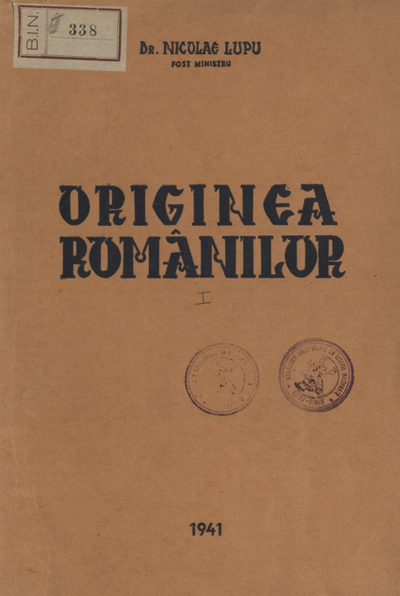 Vol. 1 : Originea românilor