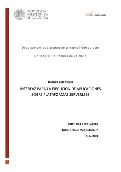 Interfaz para la Ejecución de Aplicaciones sobre Plataformas Serverless