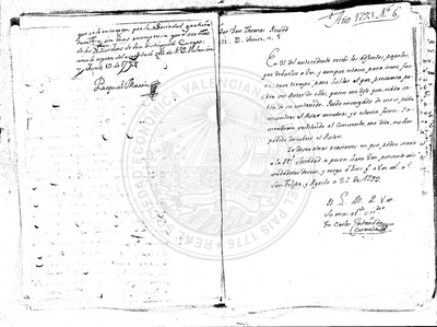 Carta de Fray Carlos Castañeda, carmelita, devolviendo unos papeles que se le había encomendado