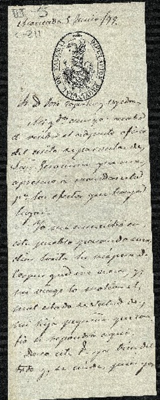 Carta remitida por D. Vicente Pueyo y Aviñó a D. José Zapater y Ugeda, comunicándole el envío de un oficio del Asilo de Párvulos de San Jerónimo