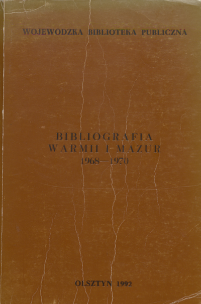 Bibliografia Warmii i Mazur 1968-1970