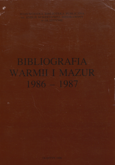 Bibliografia Warmii i Mazur 1986-1987