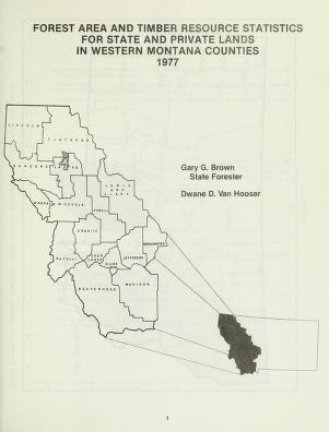 Forest area and timber resource statistics for state and private lands in western Montana counties, 1977