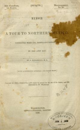 Memoir of a tour to northern Mexico :connected with Col. Doniphan's expedition, in 1846 and 1847