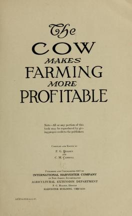 The cow makes farming more profitable ...