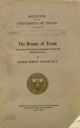 The botany of Texas :an account of botanical investigations in Texas and adjoining territory