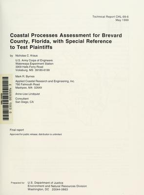 Coastal processes assessment for Brevard County, Florida, with special reference to test plaintiffs