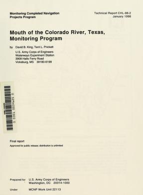 Mouth of the Colorado River, Texas, Monitoring Program