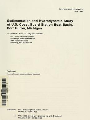 Sedimentation and hydrodynamics study of U.S. Coast Guard Station Boat Basin, Port Huron, Michigan