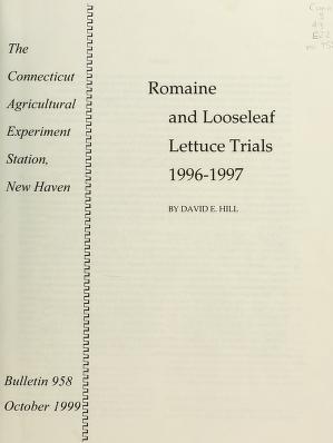 Romaine and looseleaf lettuce trials, 1996-1997