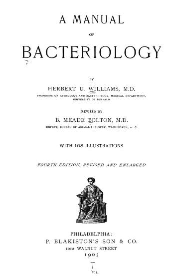 A manual of bacteriology.