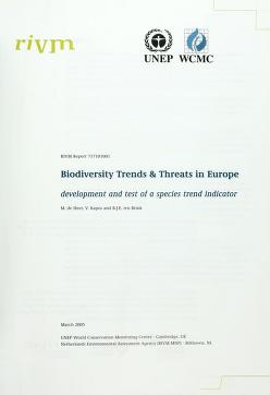 Biodiversity trends and threats in Europe: development and test of a species trend indicator