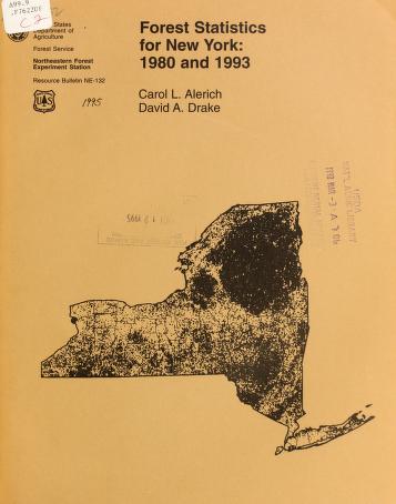 Forest statistics for New York : 1980 and 1993