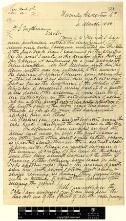 Correspondence : Mazyck (William) and Engelmann (George), 1880-1881