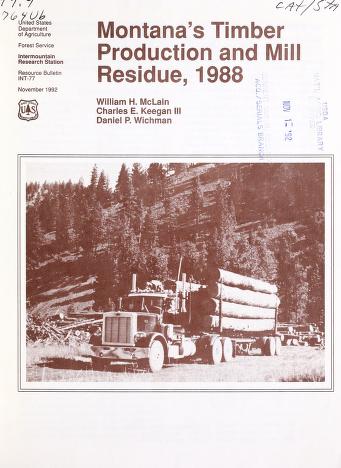 Montana's timber production and mill residue, 1988