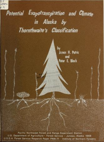 Potential evapotranspiration and climate in Alaska by Thornthwaite's classification