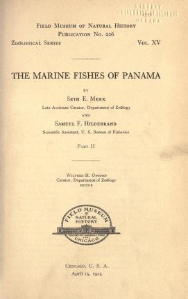 The marine fishes of Panama.
