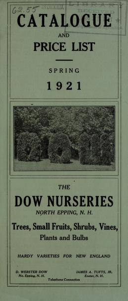 Catalogue and price list : Spring 1921 : trees, small fruits, shrubs, vines, plants and bulbs