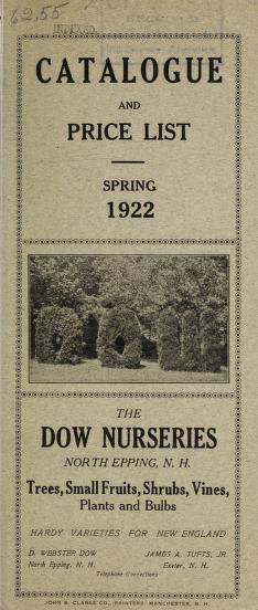 Catalogue and price list : spring 1922