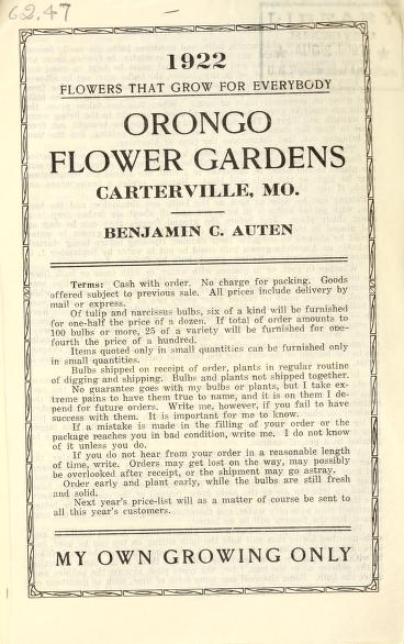 1922 flower that grow for everybody