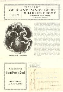 Trade list of giant pansy seed : 1922