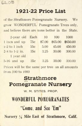 1921-22 price list