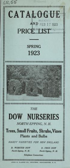 Catalogue and price list : spring 1923