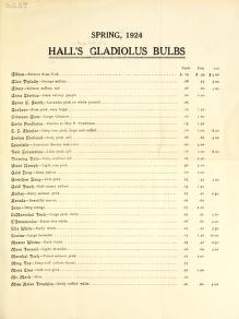Hall's gladiolus bulbs : spring 1924 [catalog]