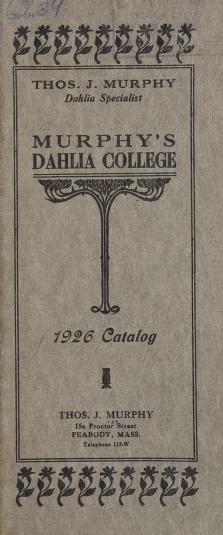 Murphy's Dahlia College : 1926 catalog