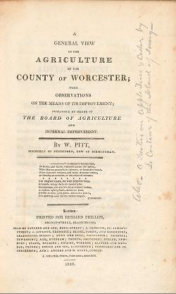 A general view of the agriculture of the County of Worcester : with observations on the means of its improvementAgricultural survey : WorcesterAgricultural survey of Worcestershire