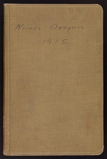Diary, 1915, of trip to Nevada and Oregon