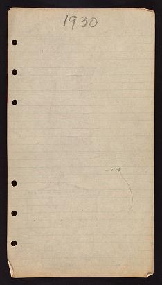 Diary, 1930, of trips to Connecticut, Maine, Massachusetts, New Hampshire, New York, Pennsylvania, Vermont, Virginia and Washington, DC
