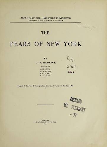 The pears of New York.