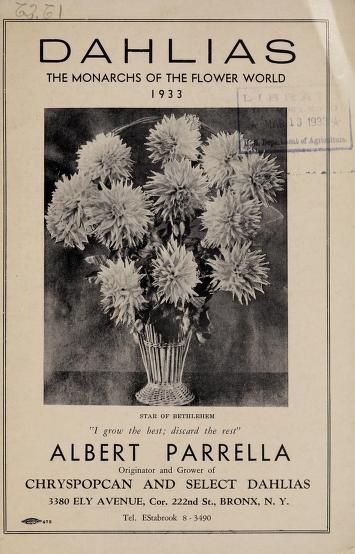 Dahlias, the monarchs of the flower world : 1933