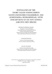 Systematics of the short-tailed whipscorpion genus Stenochrus Chamberlin, 1922 (Schizomida, Hubbardiidae), with descriptions of six new genera and five new speciesShort-tailed whipscorpion genus Stenochrus