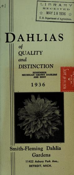 Dahlias of quality and distinction, 1936