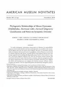 Phylogenetic relationships of mouse opossums (Didelphidae, Marmosa) with a revised subgeneric classification and notes on sympatric diversity