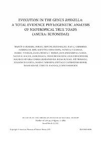 Evolution in the genus Rhinella : a total evidence phylogenetic analysis of neotropical true toads (Anura: Bufonidae)Evolution in Rhinella (Anura: Bufonidae)